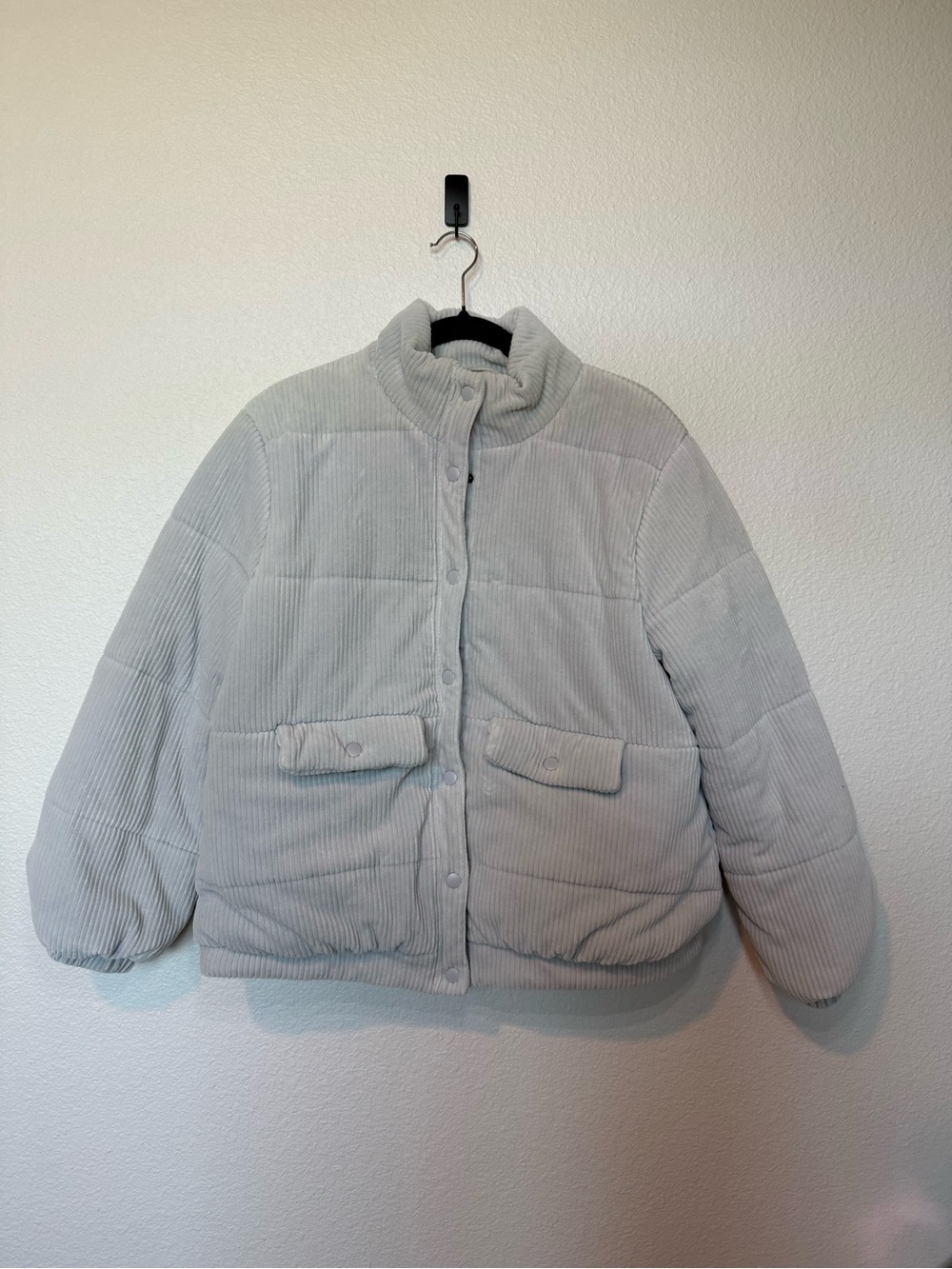 Madewell Snap Front Sweatshirt Puffer